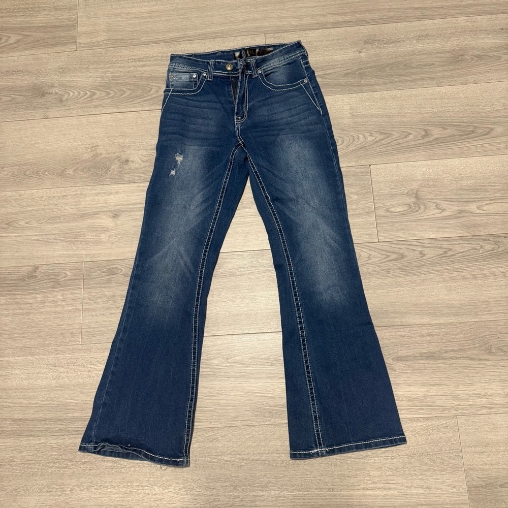 REBEL Jeans Embellished Flare Jeans Sz 7/26‎